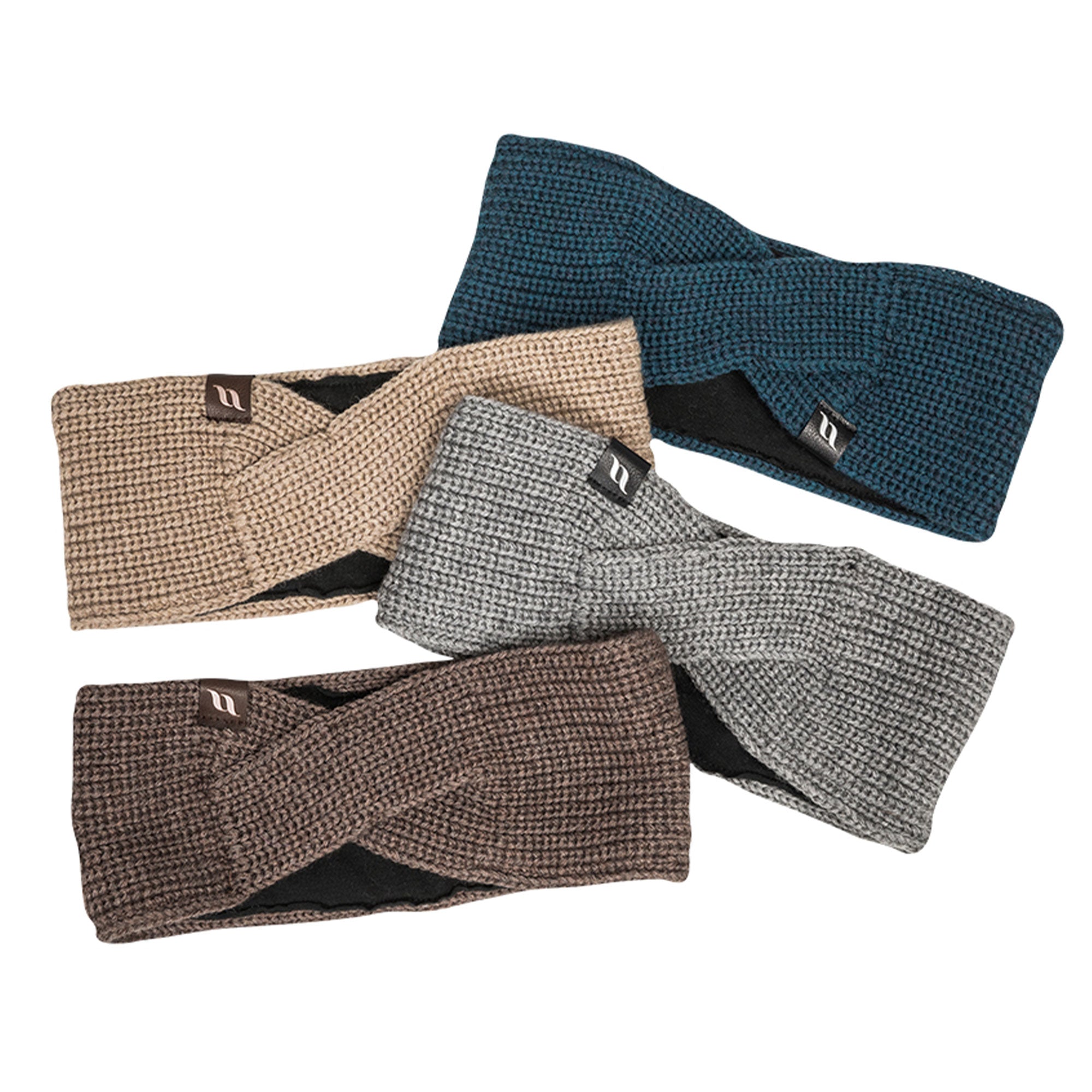 Back on Track Nora wool-blend knitted twist headband with infrared tech for stylish warmth and comfort