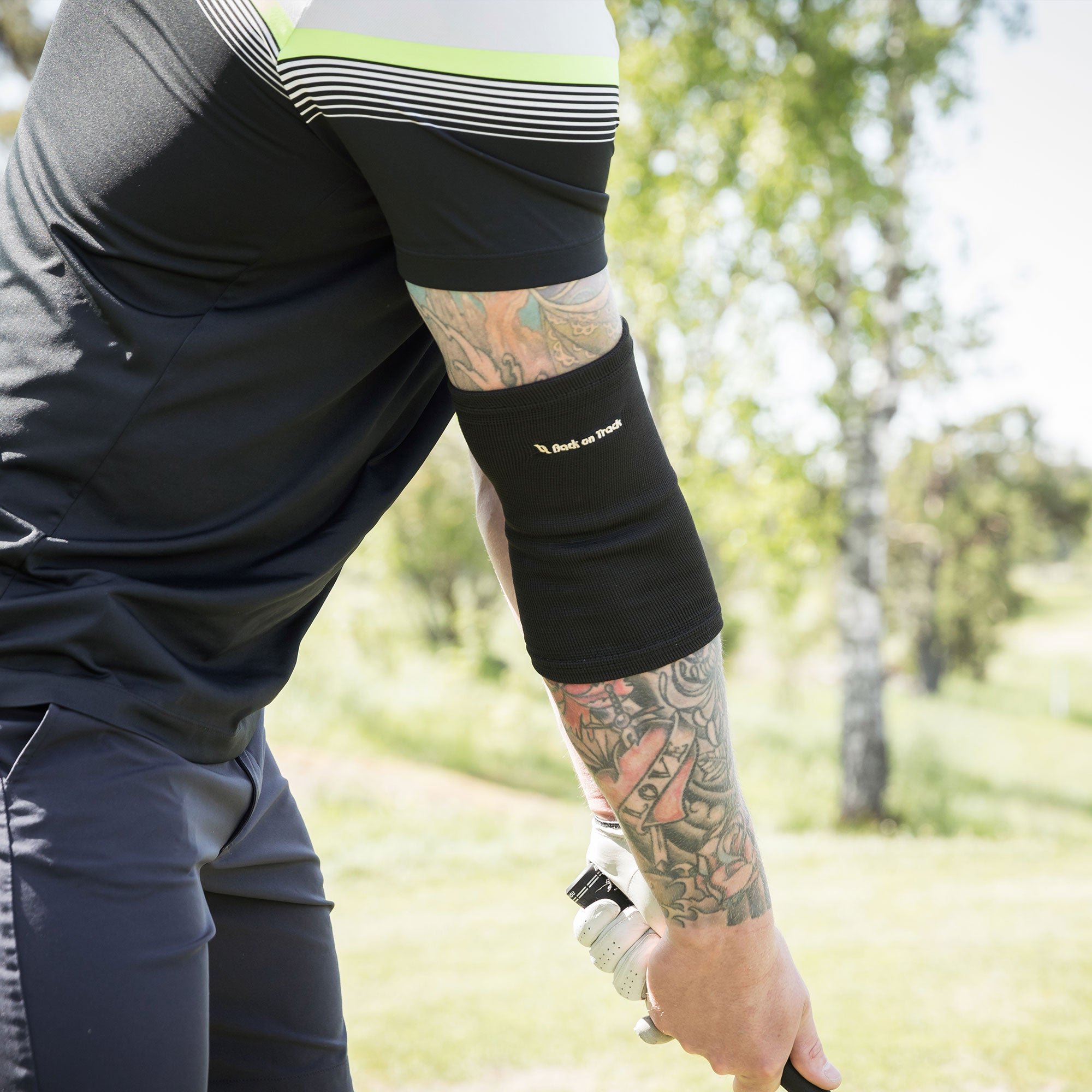 Back on Track elbow support classic with 2-way stretch and Welltex® for joint comfort, mobility, and pain relief
