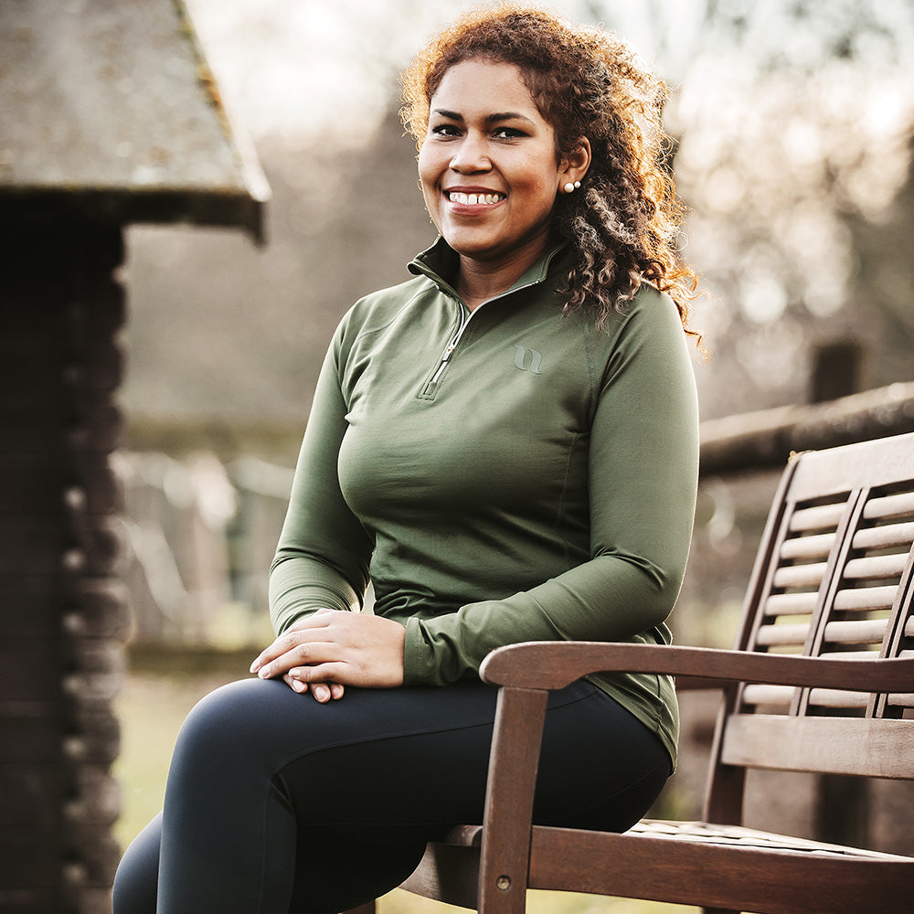 Back on Track Leia P4G women's long sleeve top with sleek fit, breathable fabric, and infrared technology support