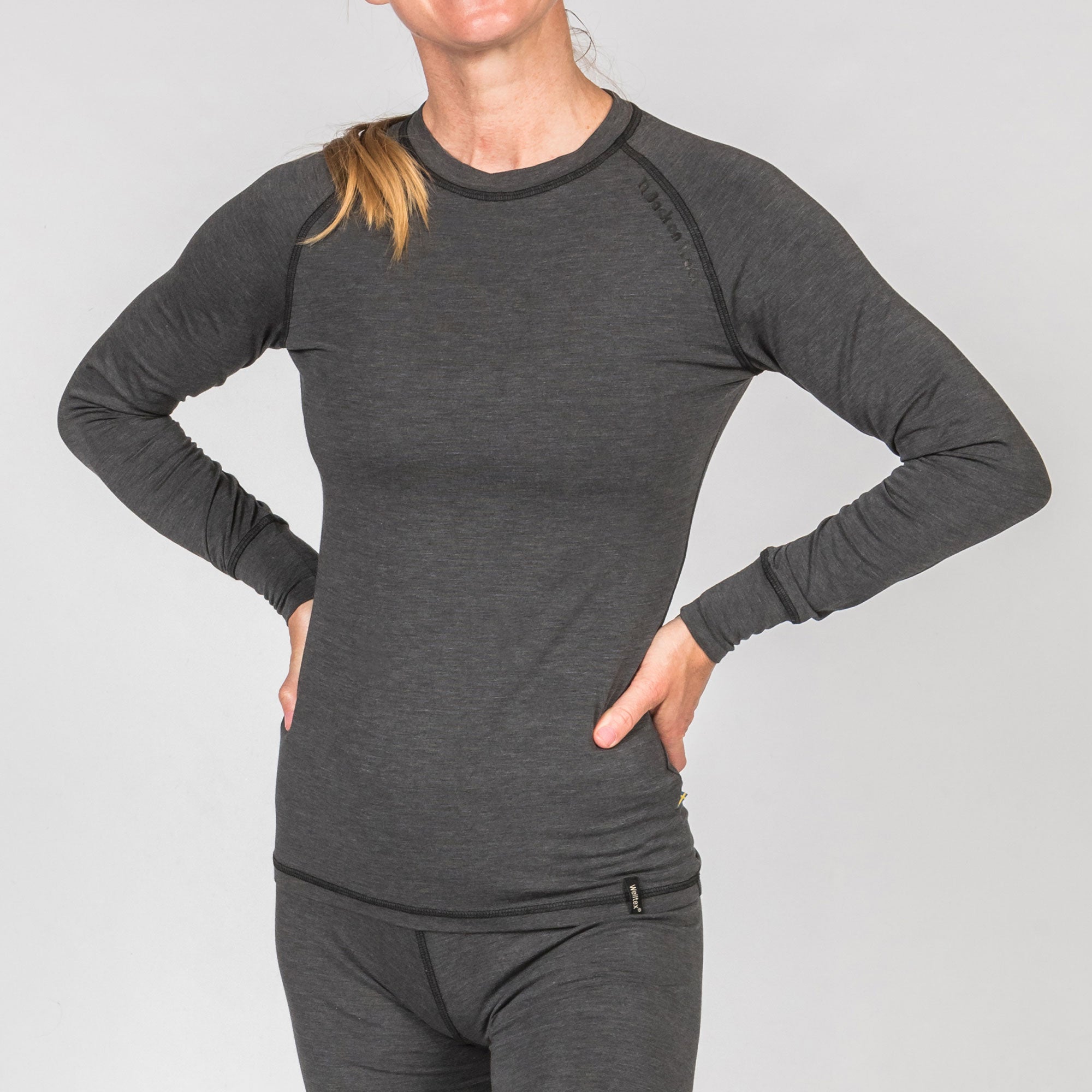 Back on Track Lydia women's long sleeve base layer with sleek fit, breathable fabric, and infrared technology