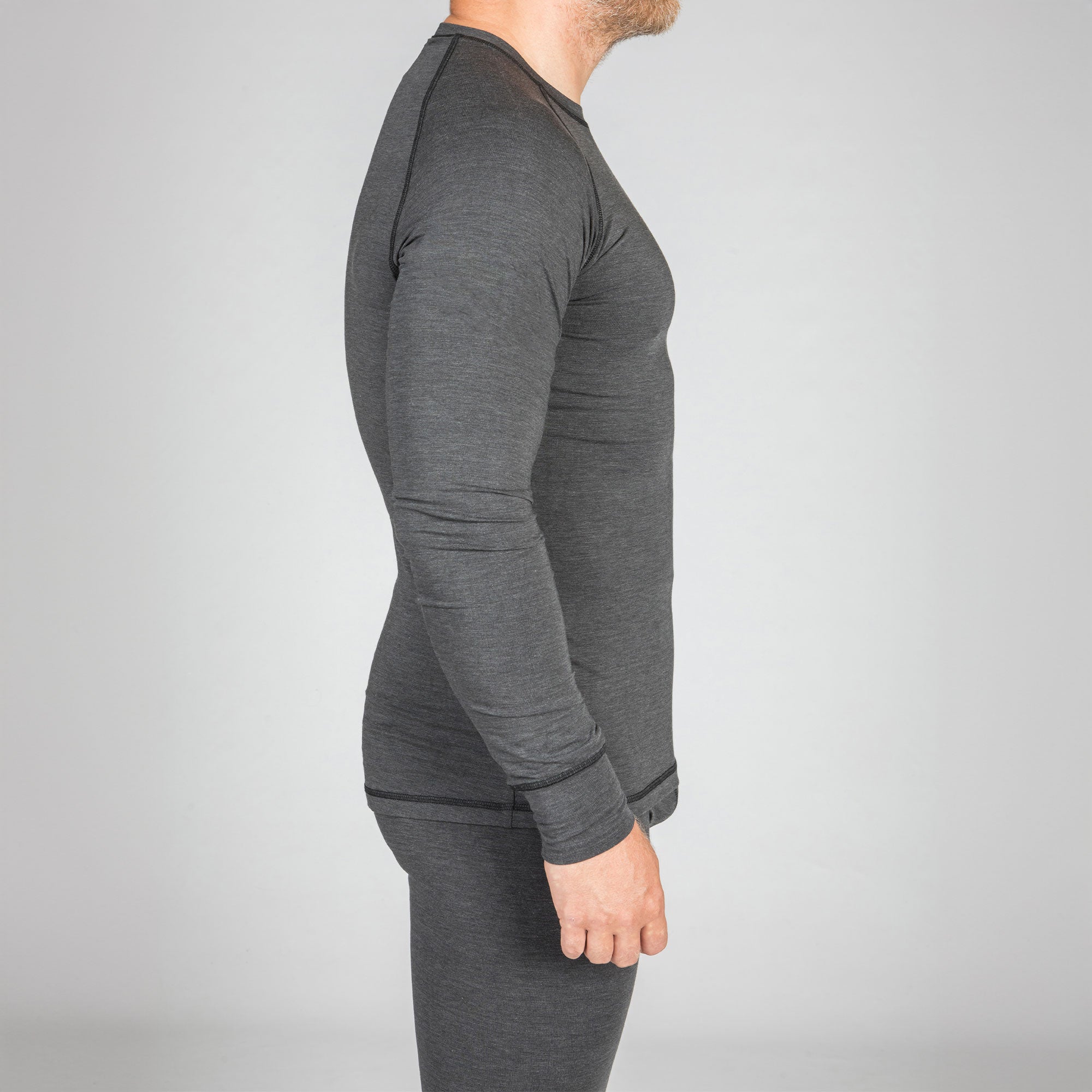 Back on Track Issac men's long sleeve base layer with athletic fit, breathable fabric, and infrared technology support
