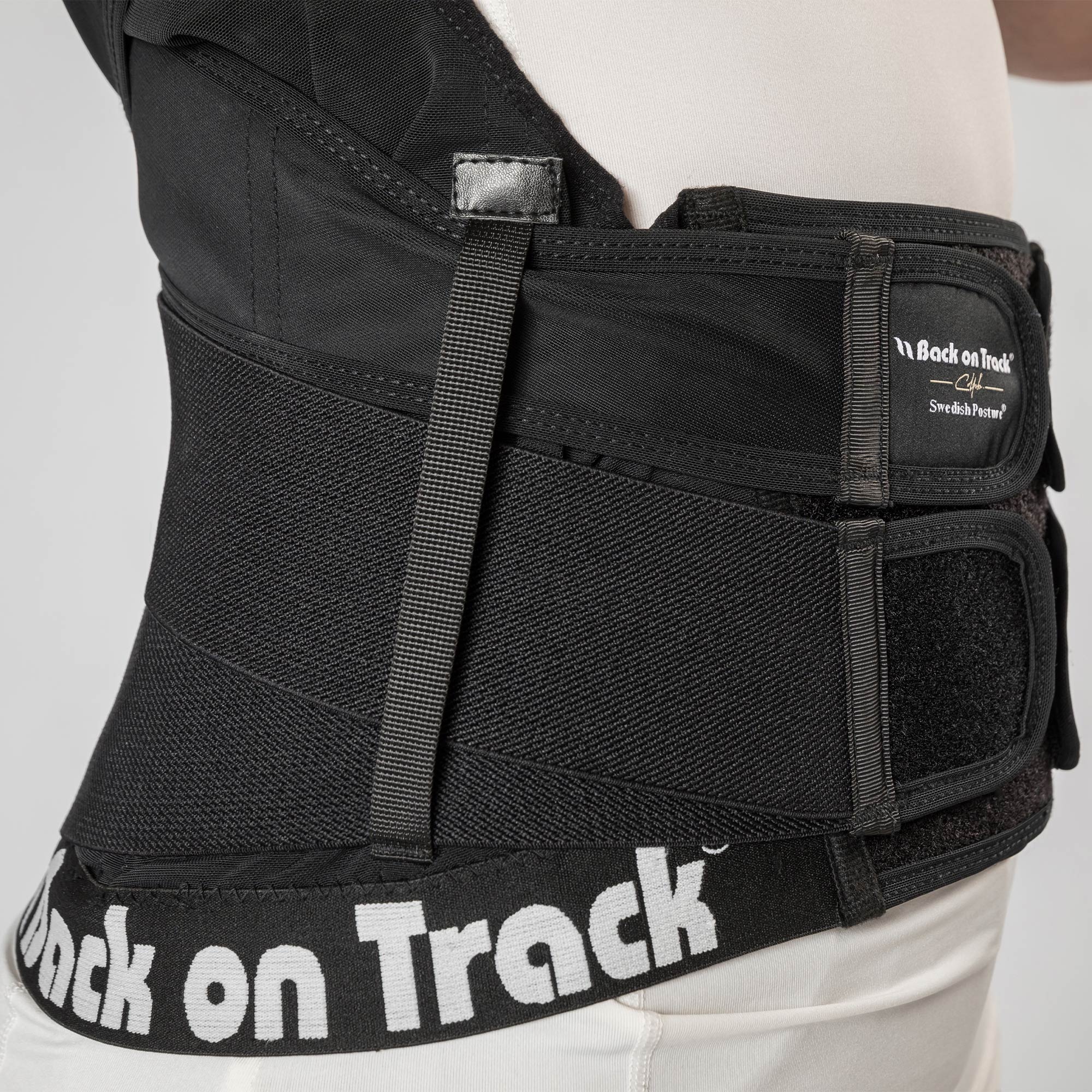 Back on Track Posture Support Vest with ergonomic design, adjustable fit, and infrared fabric for back alignment