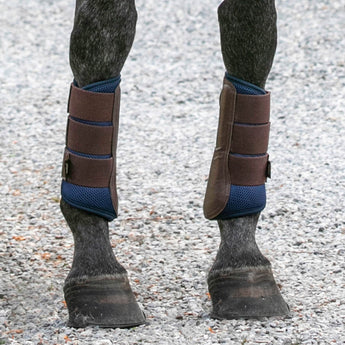 Back on Track Airflow Brush Boots with breathable mesh, durable strike protection, and contoured fit for leg support