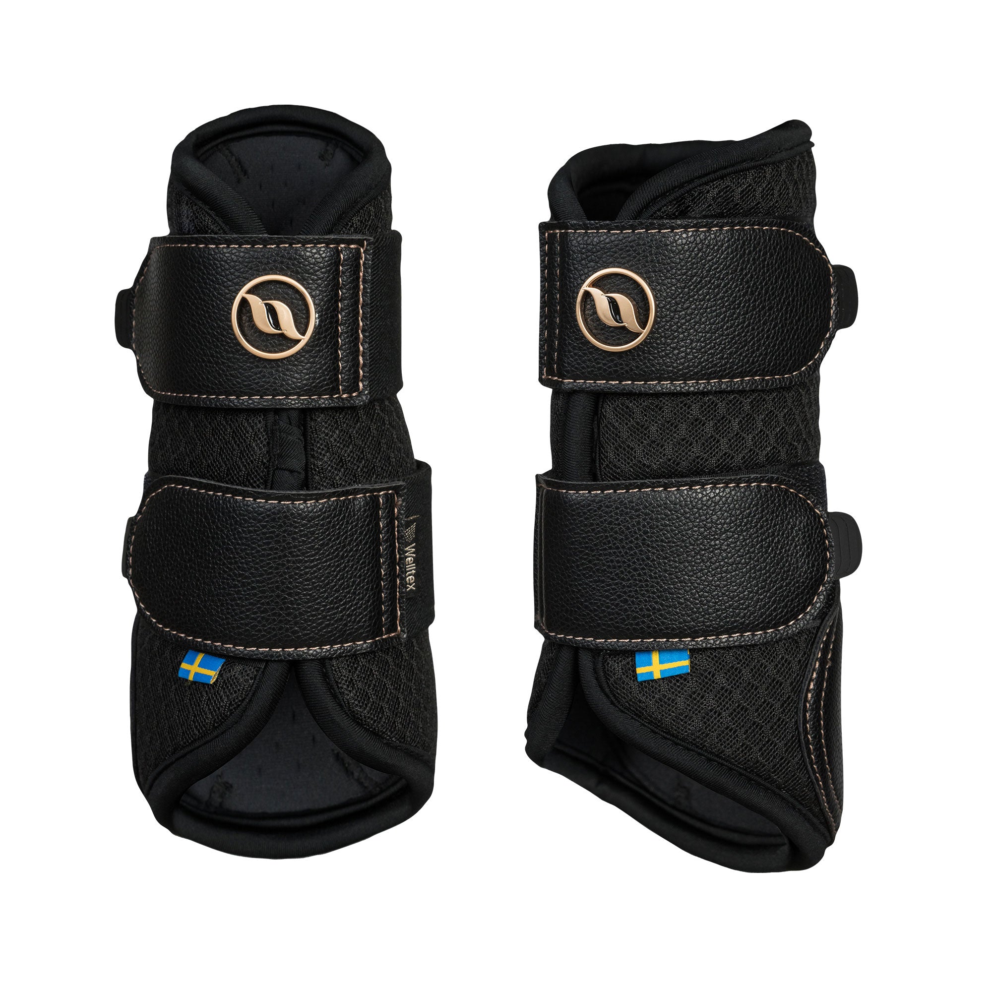 Back on Track Deep Nights Brush Boots for horses, offering leg protection, elegant design, and therapeutic support