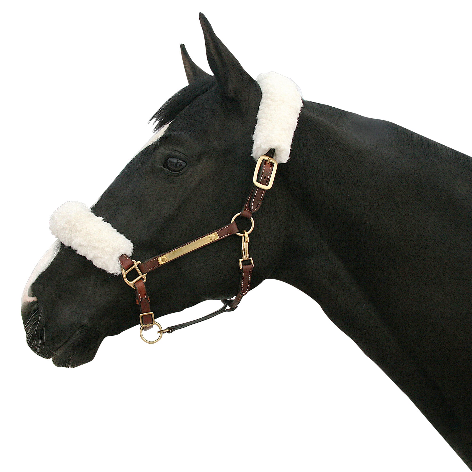 Back on Track Fleece White Halter Cover – soft, protective cover for halters to prevent rubbing and enhance comfort