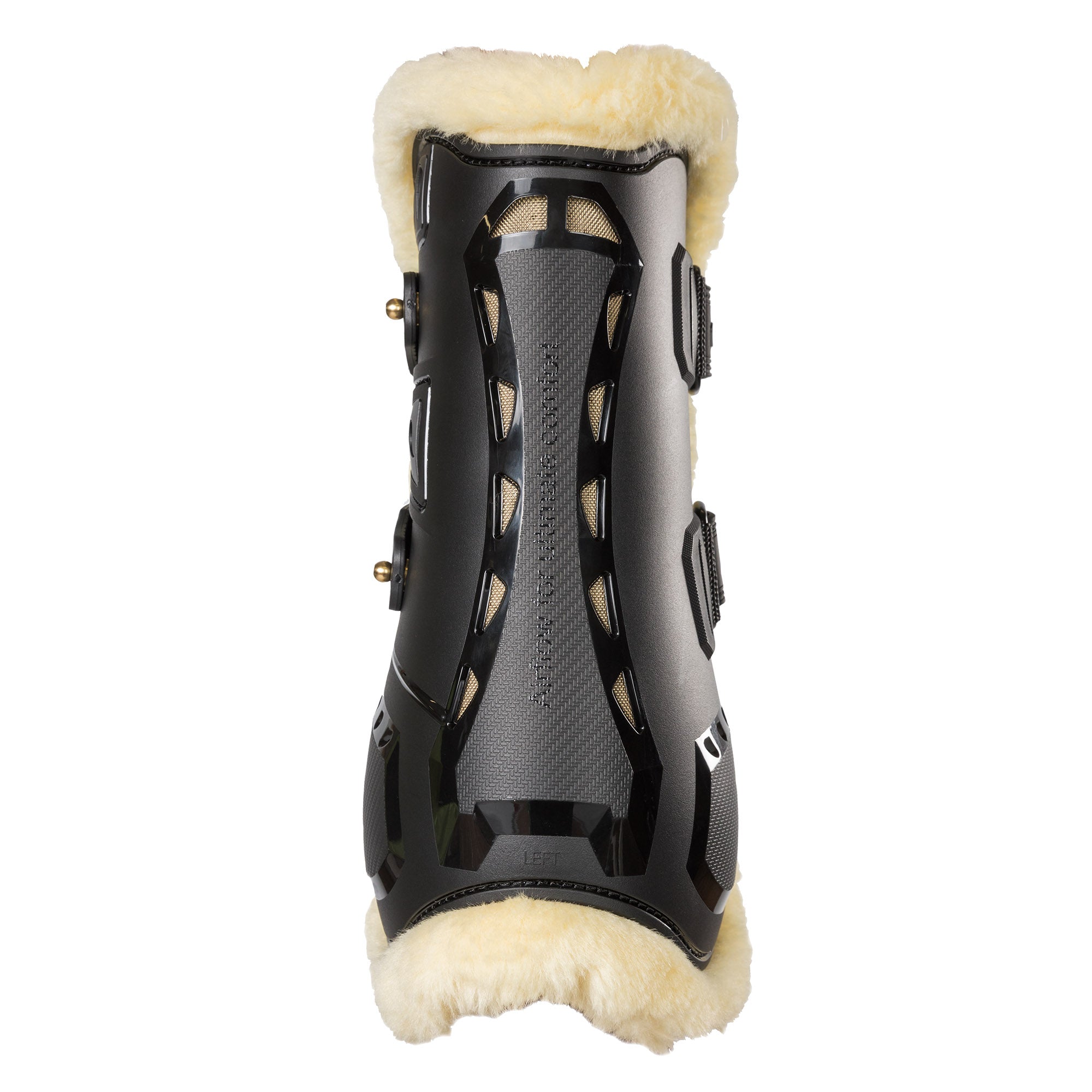 Back on Track airflow tendon boots with faux fur, breathable leg protection for horses with soft lining