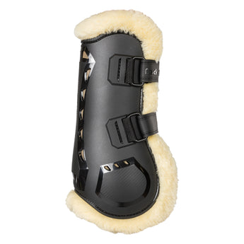 Back on Track airflow tendon boots with faux fur, breathable leg protection for horses with soft lining