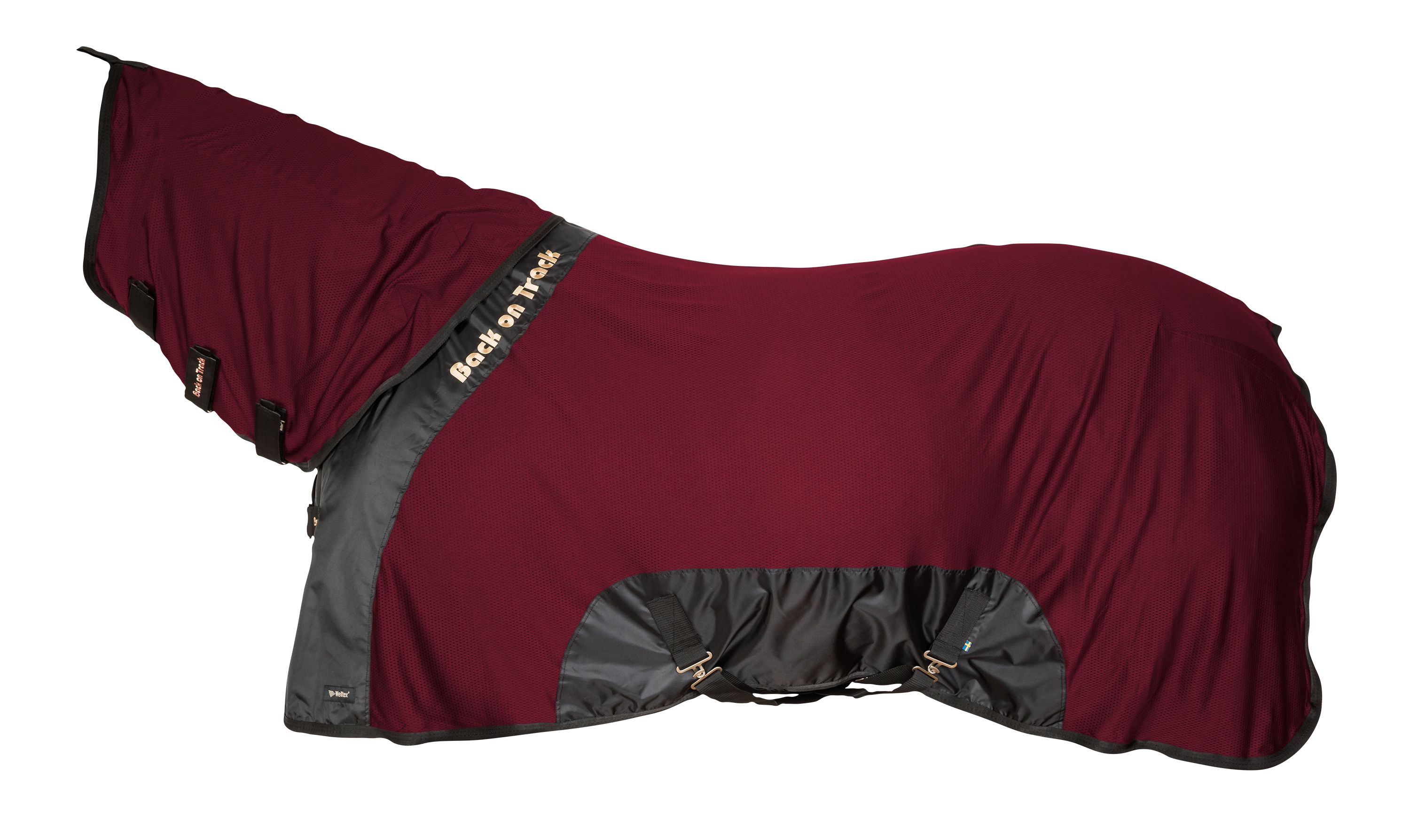Back on Track Royal Mesh Neck Cover Deluxe for horses, offering breathable protection and therapeutic support