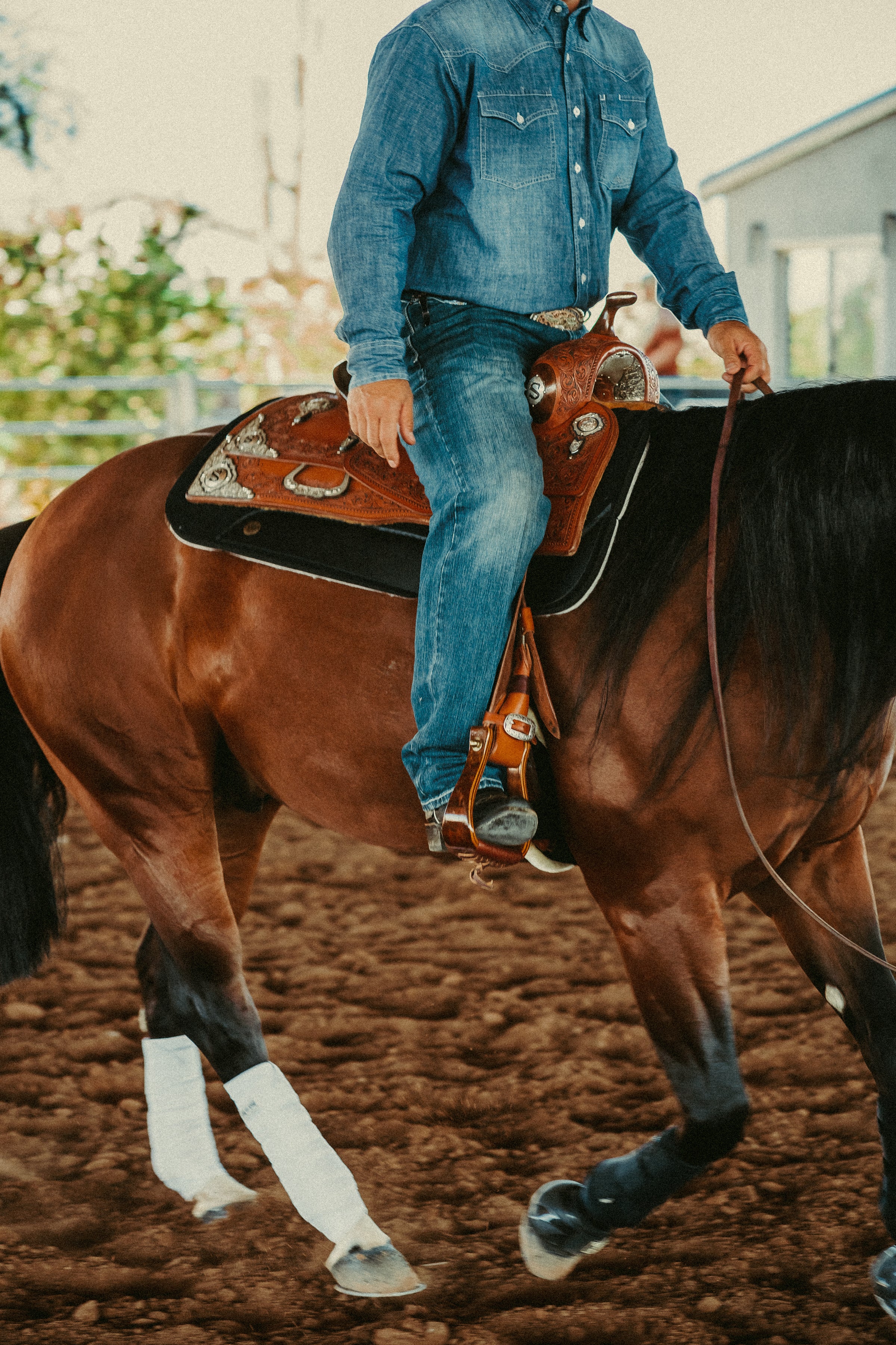 Maddox Western Saddle Pad with Welltex®, layered foam, and felt for comfort, fit, and moisture control