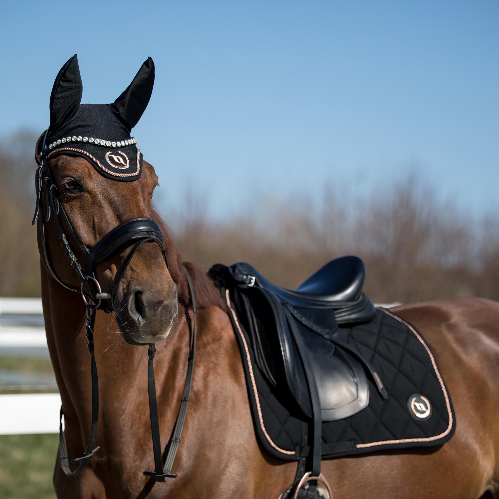Back on Track Haze Collection dressage saddle pad with elegant quilting and infrared tech for horse comfort
