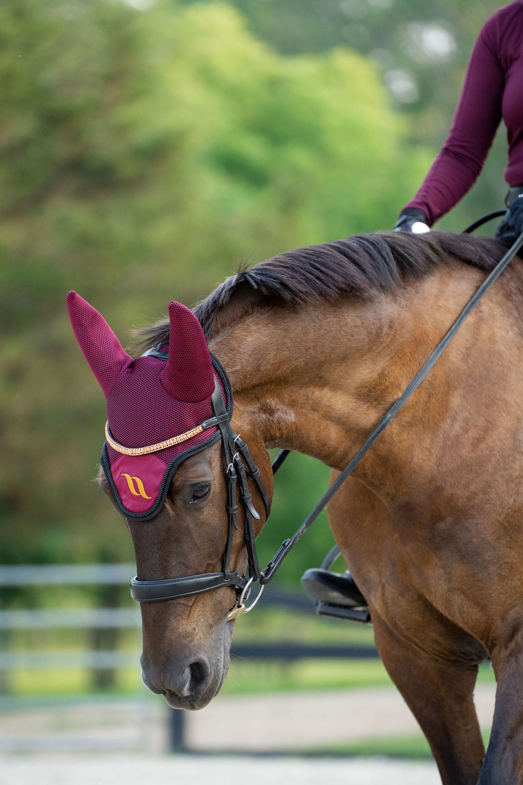 Back on Track Airflow Horse Bonnet, breathable and stylish headgear, offers cooling comfort