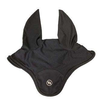 Back on Track Deep Nights Horse Bonnet in various colors with elegant trim and breathable ear covers