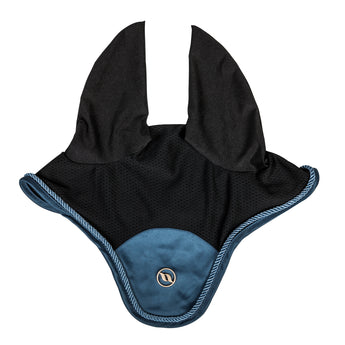Back on Track Deep Nights Horse Bonnet in various colors with elegant trim and breathable ear covers