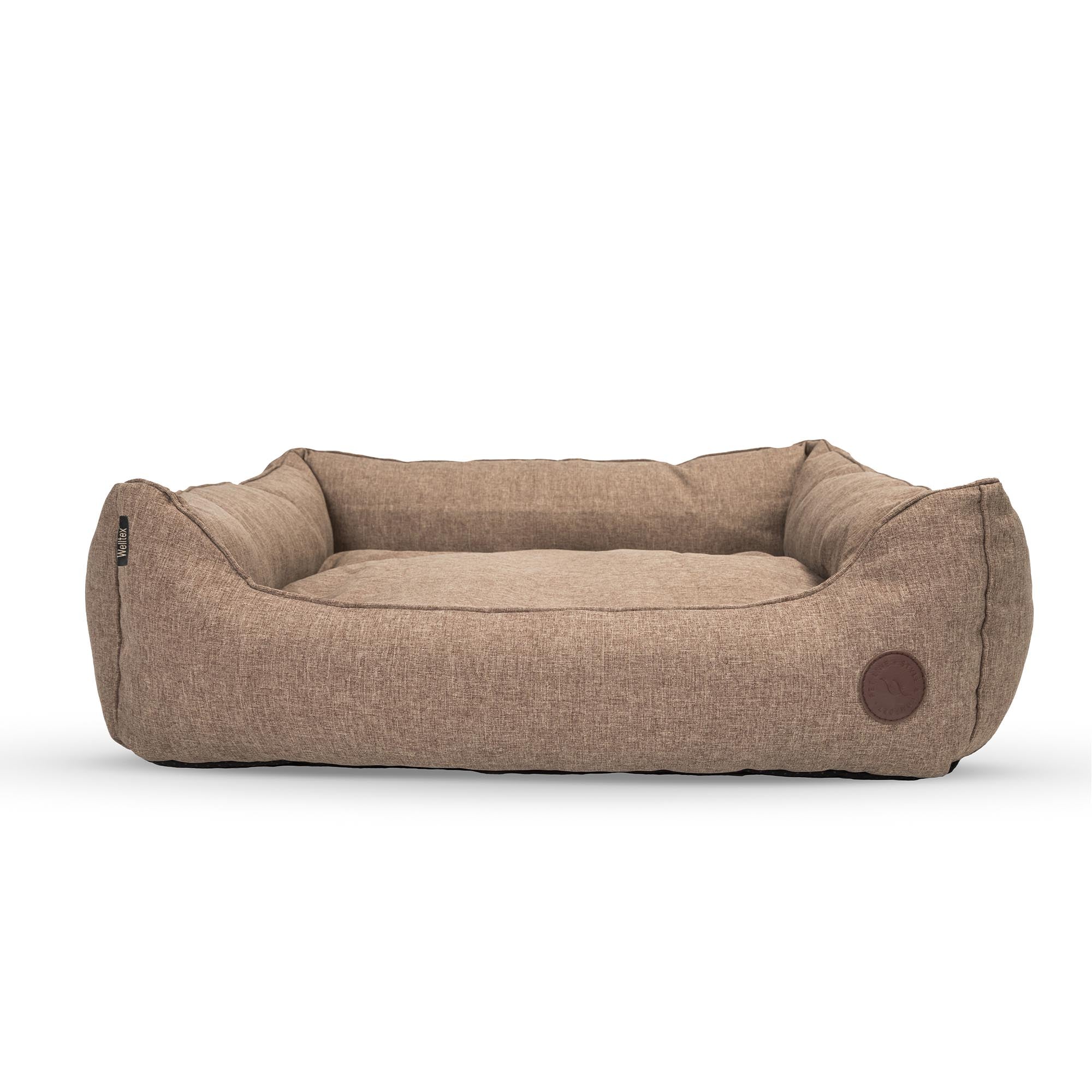 Rocky Dog Bed with soft padding, durable outer fabric, and Welltex® lining for comfort, support, and recovery