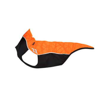 Back on Track Eddie Petite Dog Jumper in bright orange with reflective strips for high visibility and safety
