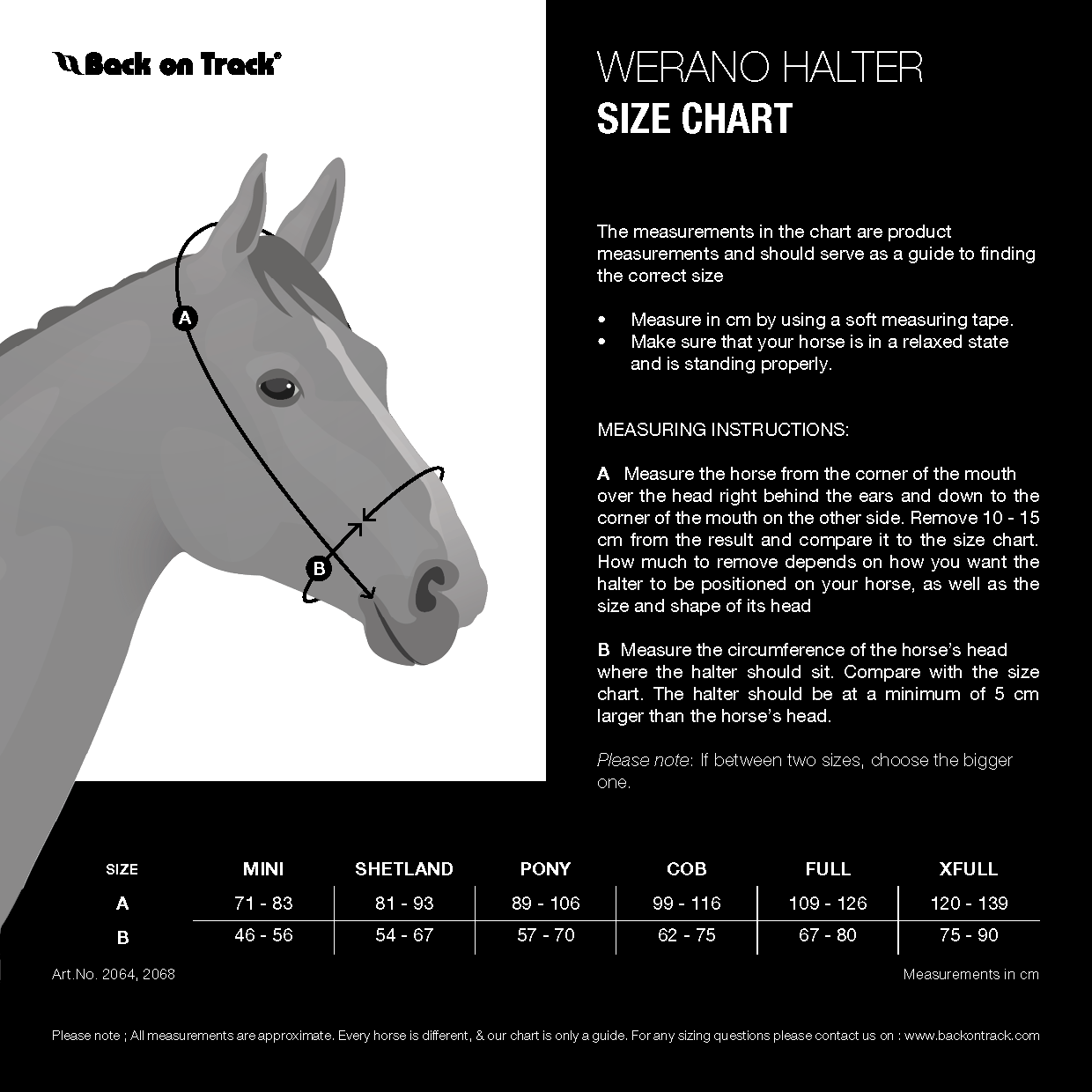 Back on Track Werano halter for horses, durable and stylish design for comfort and secure handling
