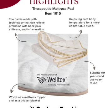 Back on Track mattress pad with infrared technology for restful sleep, muscle recovery, and all-night comfort