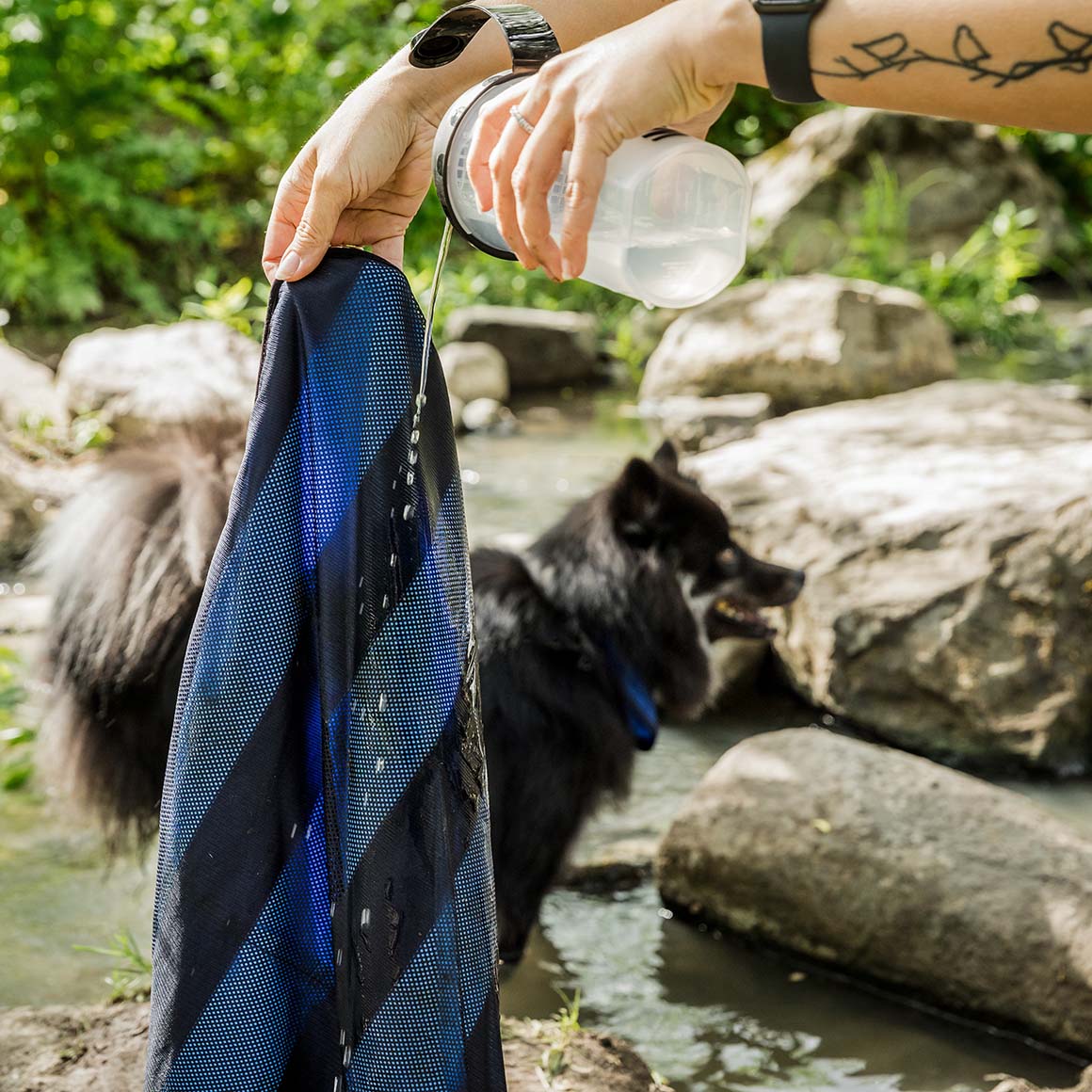 Back on Track Cool on Track Towel, versatile cooling towel for people, pets, and horses, ideal for heat relief and comfort