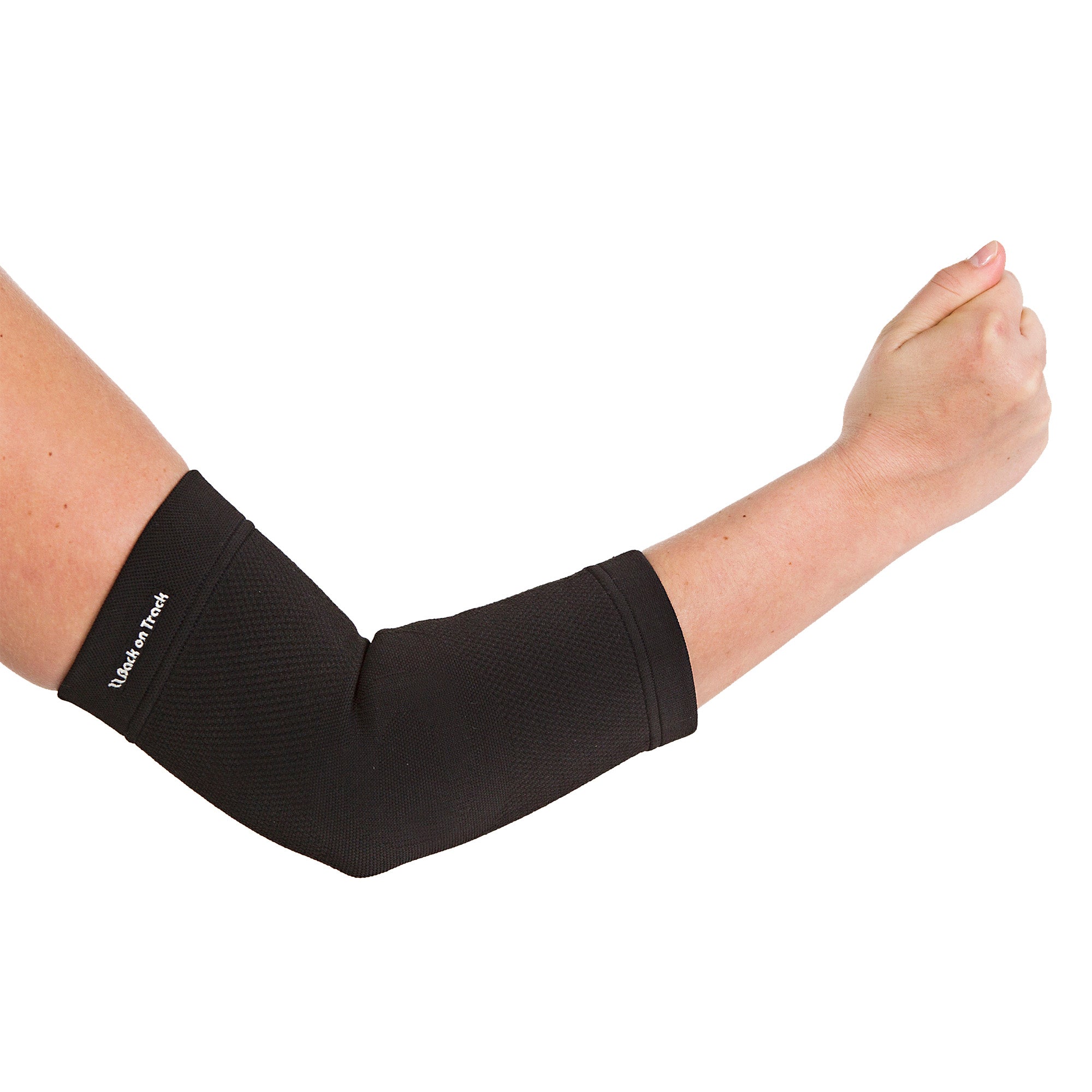 Back on Track physio elbow support with 4-way stretch and Welltex® for flexible fit, joint comfort, and recovery
