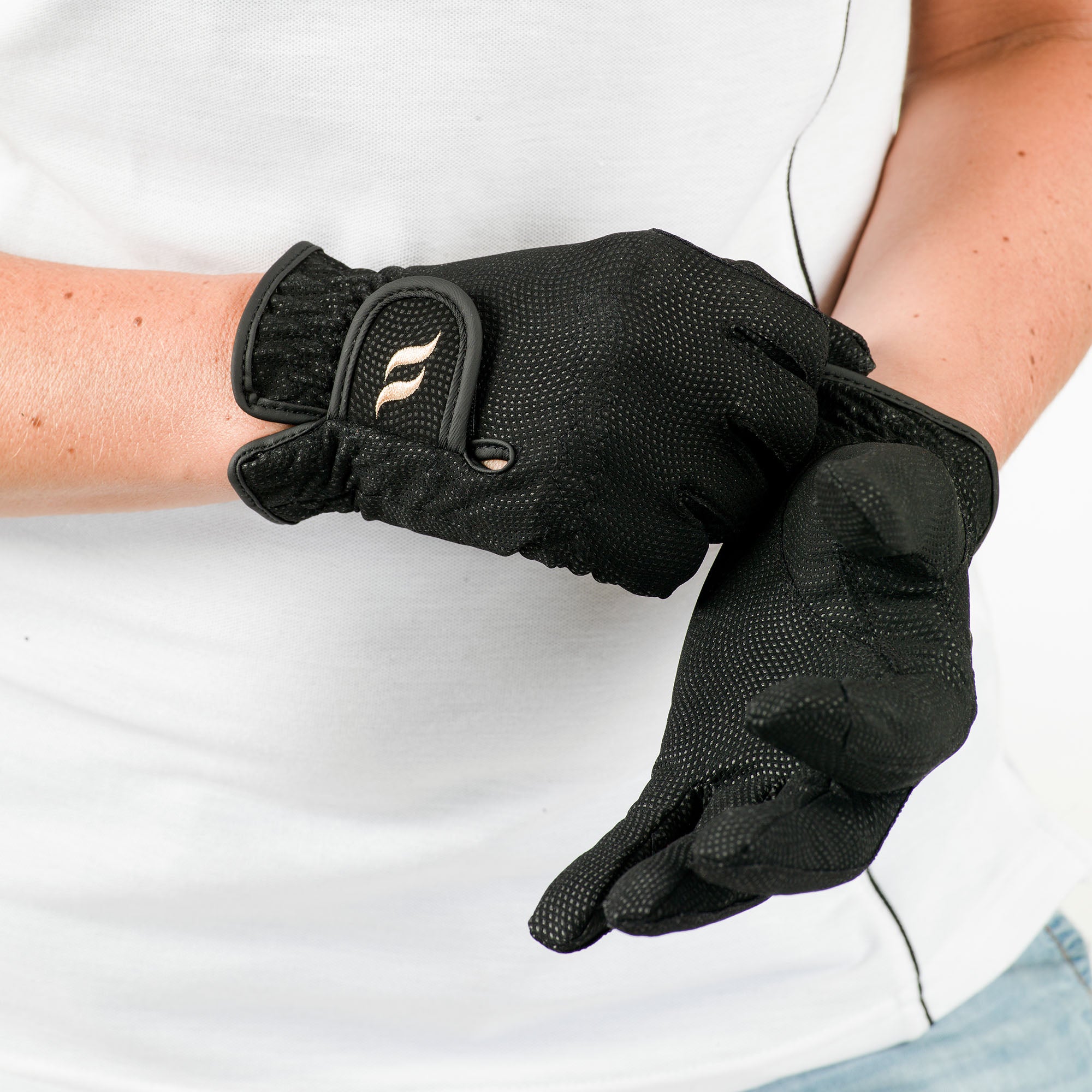 Back on Track riding gloves with Welltex® for grip, warmth, and relief from arthritis, cold hands, or poor circulation