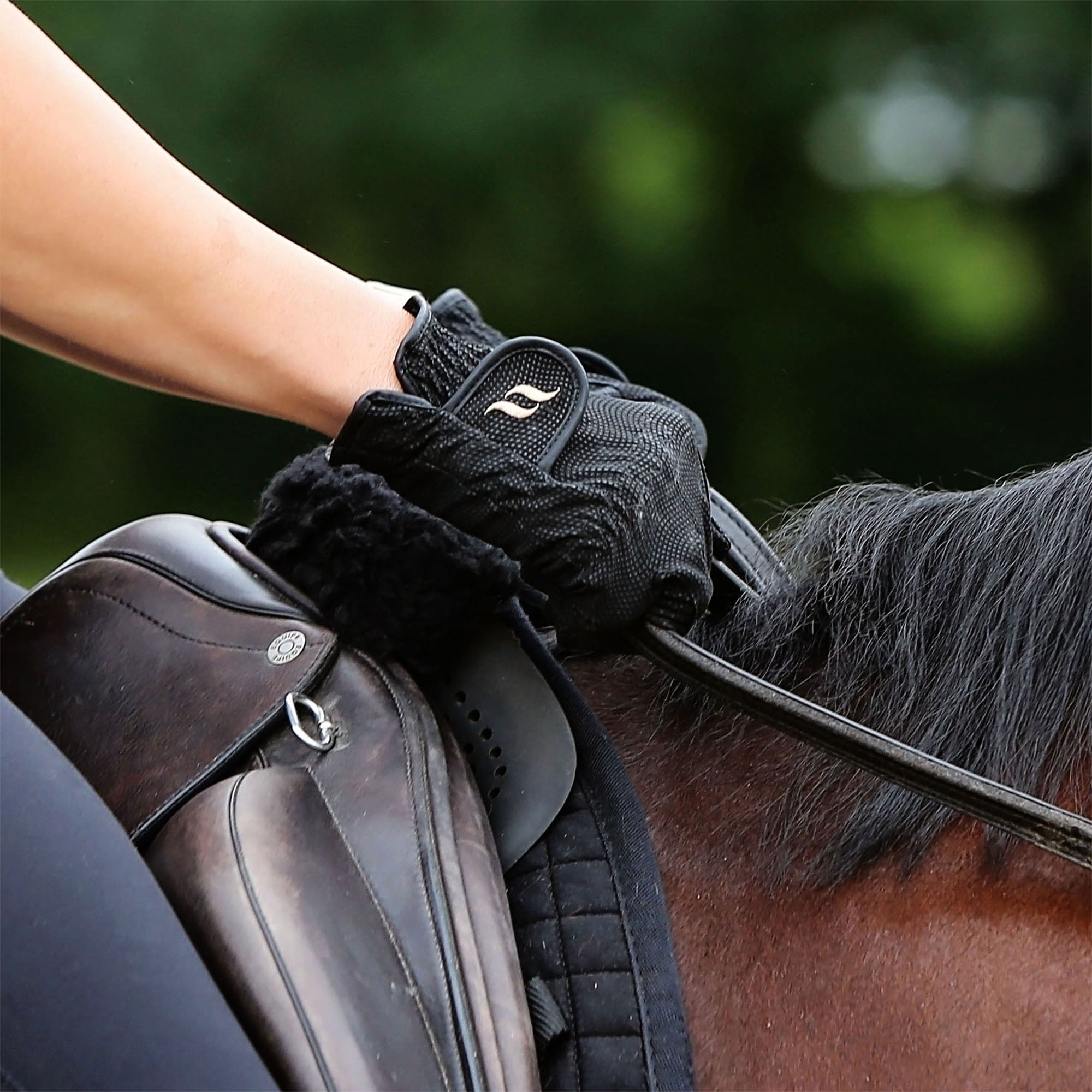 Back on Track riding gloves with Welltex® for grip, warmth, and relief from arthritis, cold hands, or poor circulation