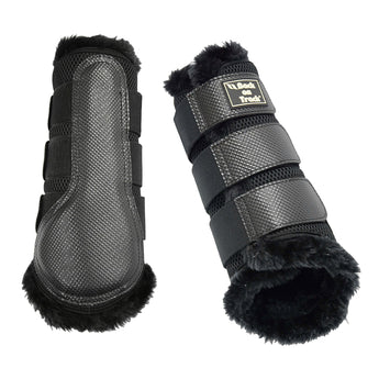 Back on Track 3D-mesh splint boots with faux fur, protect horse legs with breathable, cushioned support