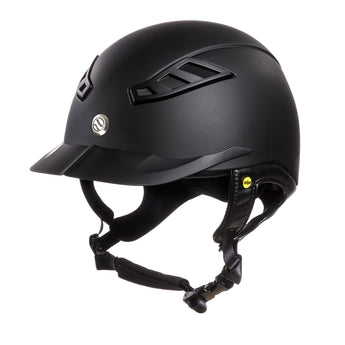 Back on Track Lynx smooth top riding helmet with sleek design, safety features, and infrared comfort lining