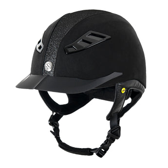 Back on Track Lynx Micromocca riding helmet with matte finish, safety features, and infrared comfort lining