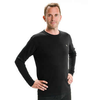 Back on Track men’s ribbed long sleeve shirt with Welltex® for moisture-wicking comfort, circulation, and support